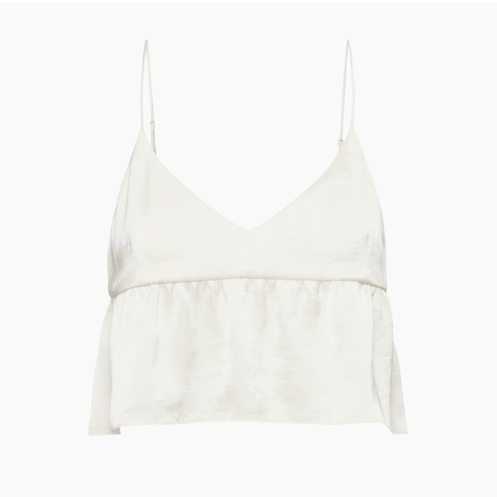 Aritzia Wilfred Lover Satin Camisole – Light birch